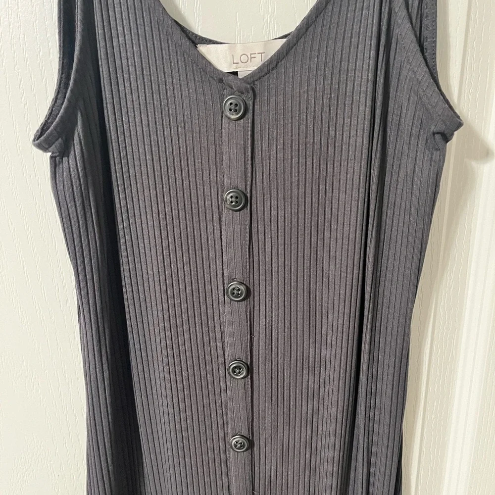 Loft Grey Ribbed Dress! - Picture 2 of 5